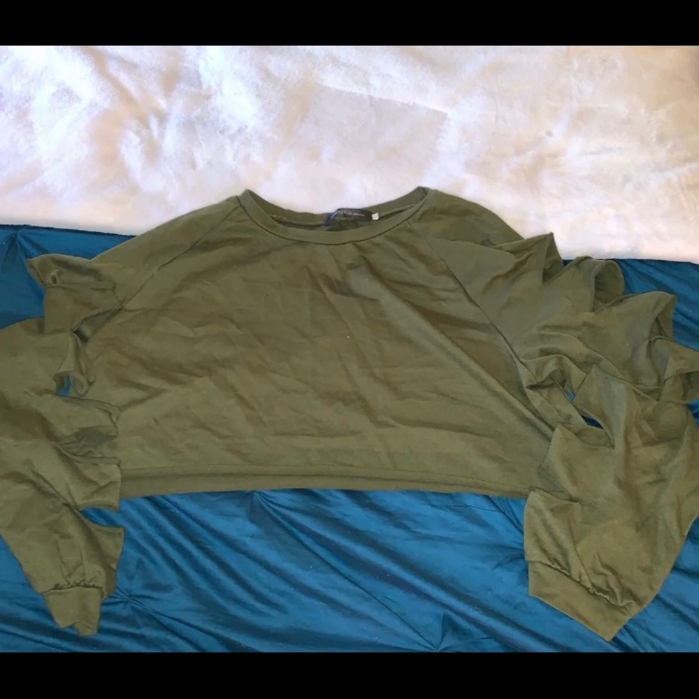 Sexy Crop Top Long Sleeve